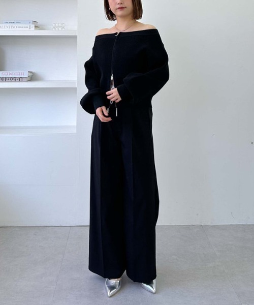 archives（アルシーヴ）の「Ｗｚｉｐオフショルポリニット（ニット/セーター・レディース・アイボリー/ブルー/イエロー/ブラック・MEDIUM）」の20枚目の写真