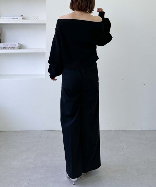 archives（アルシーヴ）の「Ｗｚｉｐオフショルポリニット（ニット/セーター・レディース・アイボリー/ブルー/イエロー/ブラック・MEDIUM）」の22枚目の写真