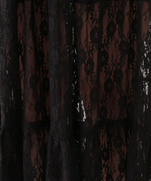 repipi armario（レピピ アルマリオ）の「【2WAY】レースロングスカート（スカート・キッズ・ブラック/ホワイト・MEDIUM/LARGE）」の17枚目の写真