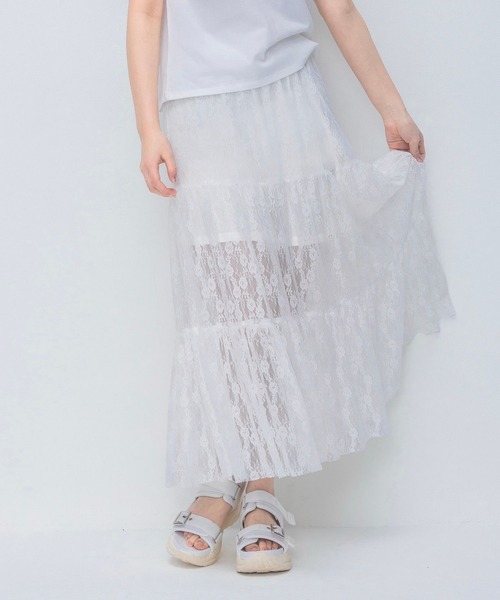 repipi armario（レピピ アルマリオ）の「【2WAY】レースロングスカート（スカート・キッズ・ブラック/ホワイト・MEDIUM/LARGE）」の22枚目の写真
