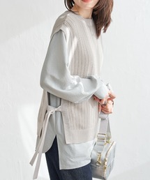 ikka（イッカ）の「2WAYサイドリボンニットベスト（ベスト）」