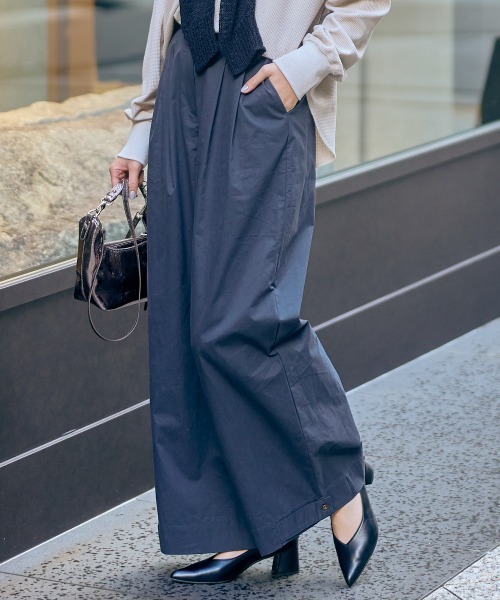 slattgir(スラットジール)の「高身長 裾デザインワイドパンツ(トールサイズ)Essenave(その他パンツ・レディース・ブルー/グレー系・M/L/LL/3L/4L/5L)」の2枚目の写真