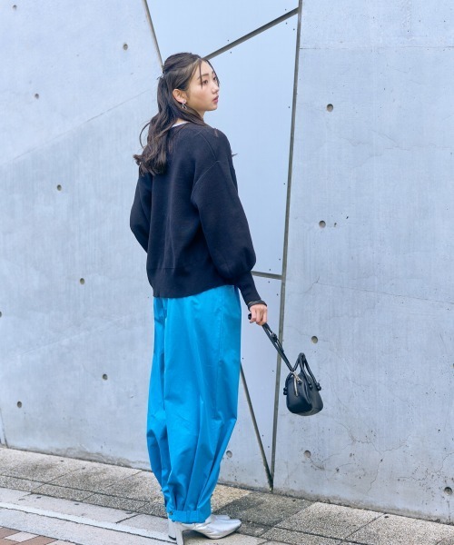 slattgir(スラットジール)の「高身長 裾デザインワイドパンツ(トールサイズ)Essenave(その他パンツ・レディース・ブルー/グレー系・M/L/LL/3L/4L/5L)」の3枚目の写真