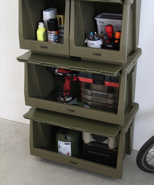 Detail（ディテール）の「THOR Door For Shelf Container ソー ドアーフォーシェルフコンテナー 収納ケース用 【前扉】 50L（収納グッズ・メンズ・オリーブ/ライトグレー/ブラック/ダークグレー/ホワイト・FREE）」の6枚目の写真
