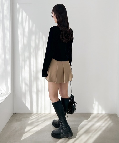 Heather（ヘザー）の「ポケットデザインプリーツミニスカート　324763（スカート・レディース・グレー/ブラック/ベージュ・S/M）」の21枚目の写真