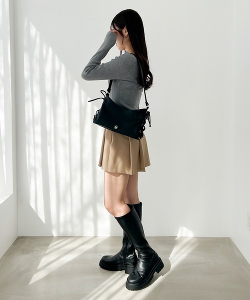 Heather（ヘザー）の「ポケットデザインプリーツミニスカート　324763（スカート・レディース・グレー/ブラック/ベージュ・S/M）」の17枚目の写真