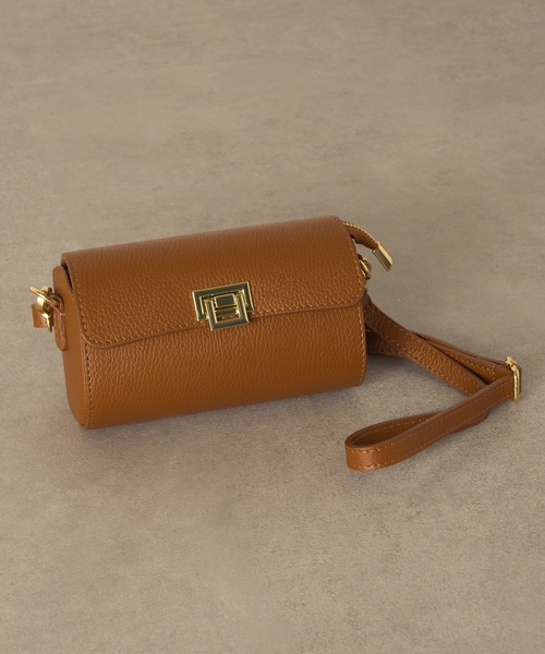 AULENTTI（オウレンティ）の「【AULENTTI】イタリアンレザー ショルダーバッグ LB-85894-DO（ショルダーバッグ・レディース・ブラウン/ブラック/グレイッシュベージュ・FREE）」の10枚目の写真