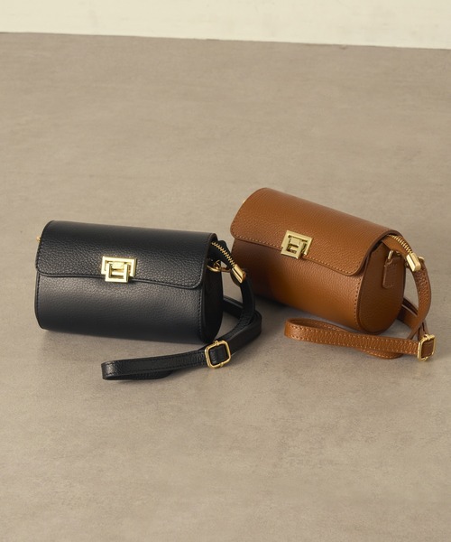 AULENTTI（オウレンティ）の「【AULENTTI】イタリアンレザー ショルダーバッグ LB-85894-DO（ショルダーバッグ・レディース・ブラウン/ブラック/グレイッシュベージュ・FREE）」の4枚目の写真