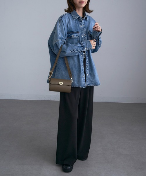 AULENTTI（オウレンティ）の「【AULENTTI】イタリアンレザー ショルダーバッグ LB-85894-DO（ショルダーバッグ・レディース・ブラウン/ブラック/グレイッシュベージュ・FREE）」の16枚目の写真