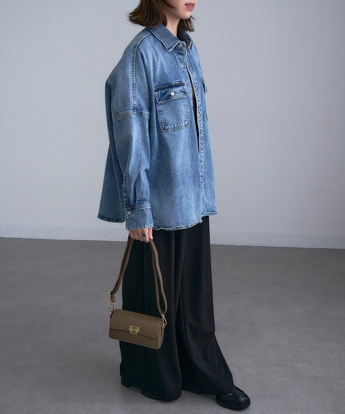 AULENTTI（オウレンティ）の「【AULENTTI】イタリアンレザー ショルダーバッグ LB-85894-DO（ショルダーバッグ・レディース・ブラウン/ブラック/グレイッシュベージュ・FREE）」の17枚目の写真