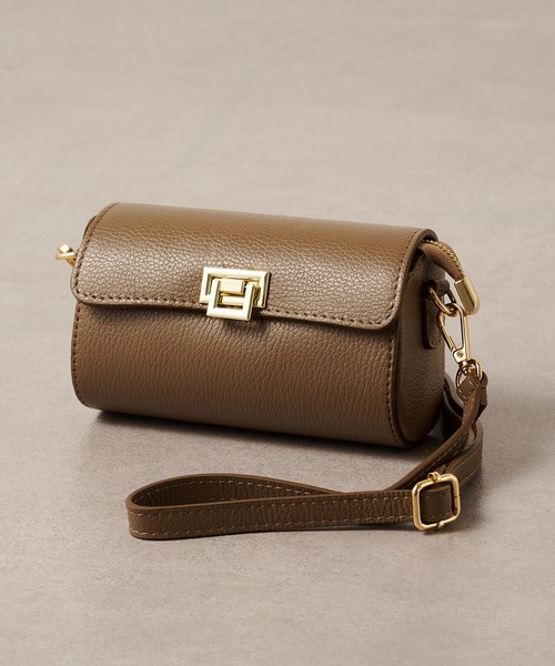 AULENTTI（オウレンティ）の「【AULENTTI】イタリアンレザー ショルダーバッグ LB-85894-DO（ショルダーバッグ・レディース・ブラウン/ブラック/グレイッシュベージュ・FREE）」の21枚目の写真