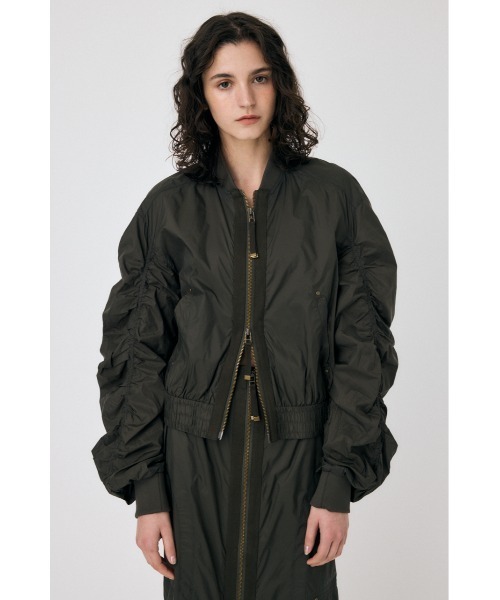 MOUSSY(マウジー)の「【セットアップ対応】FRONT ZIP FUNCTION ブルゾン(ブルゾン・レディース・ダークカーキ/キナリ/グレー・FREE)」の8枚目の写真