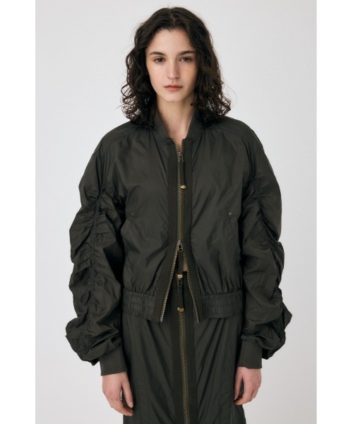 MOUSSY(マウジー)の「【セットアップ対応】FRONT ZIP FUNCTION ブルゾン(ブルゾン・レディース・ダークカーキ/キナリ/グレー・FREE)」の9枚目の写真