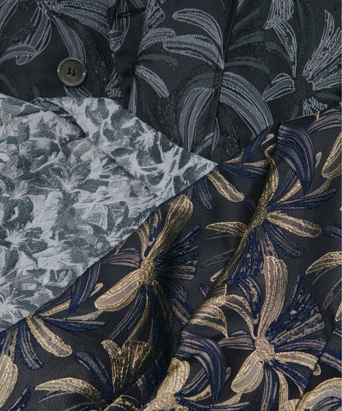 Ezick（エジック）の「Lady mode flower　ジャガードジャケット（テーラードジャケット・レディース・ブラック/グレー/ゴールド・FREE）」の15枚目の写真