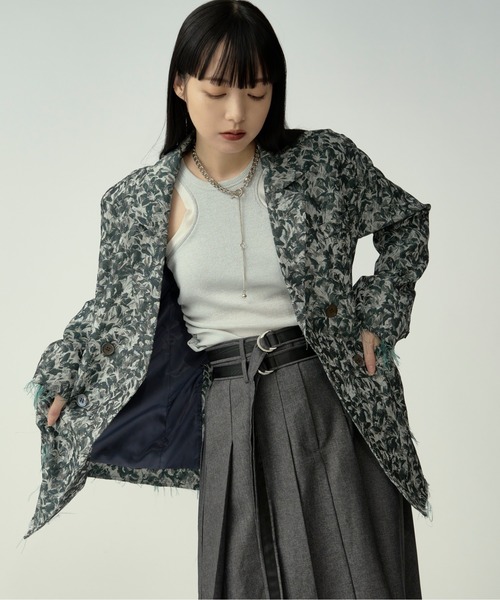 Ezick（エジック）の「Lady mode flower ジャガードジャケット