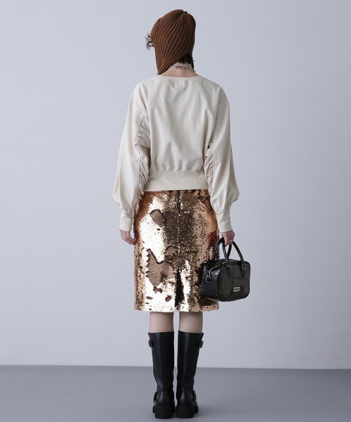 ROSE BUD(ローズバッド)の「SPANGLE SKIRT(スカート・レディース・ネイビー/ゴールド・ONE SIZE)」の18枚目の写真