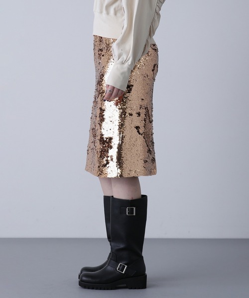 ROSE BUD(ローズバッド)の「SPANGLE SKIRT(スカート・レディース・ネイビー/ゴールド・ONE SIZE)」の20枚目の写真