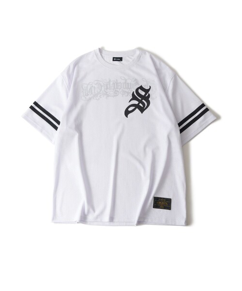 Subciety(サブサエティ)の「Mesh football tee(Tシャツ/カットソー・メンズ・ブラック/レッド/ホワイト・X-LARGE/LARGE/MEDIUM/SMALL)」の20枚目の写真