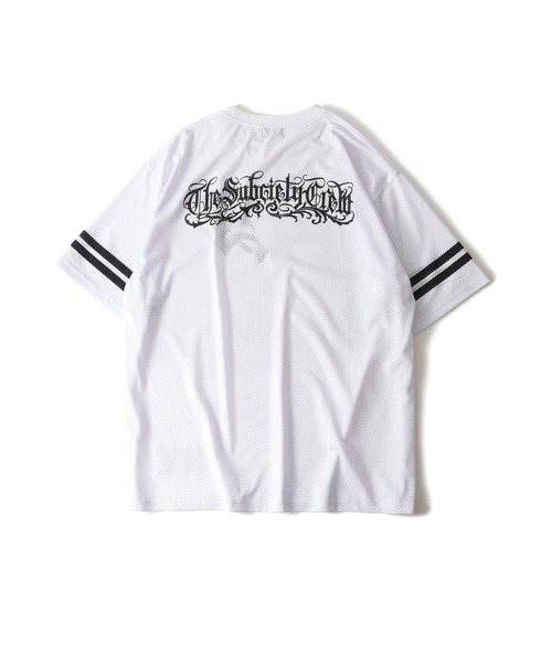Subciety（サブサエティ）の「Mesh football tee（Tシャツ/カットソー・メンズ・ブラック/レッド/ホワイト・X-LARGE/LARGE/MEDIUM/SMALL）」の7枚目の写真