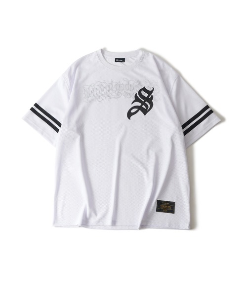 Subciety（サブサエティ）の「Mesh football tee（Tシャツ/カットソー・メンズ・ブラック/レッド/ホワイト・X-LARGE/LARGE/MEDIUM/SMALL）」の6枚目の写真