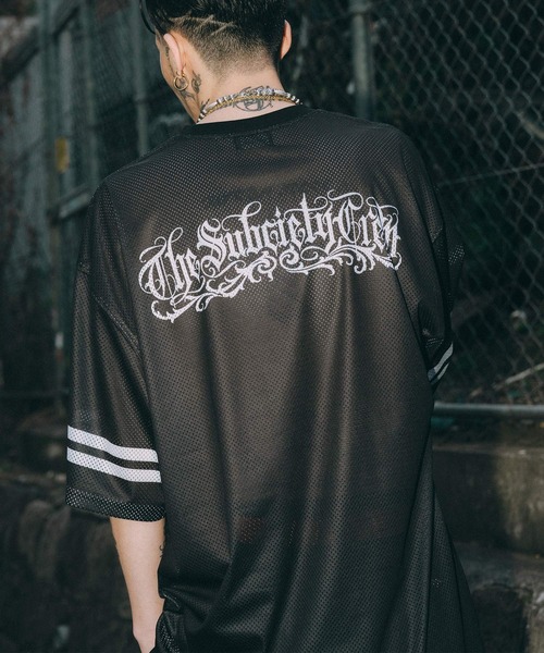 Subciety（サブサエティ）の「Mesh football tee（Tシャツ/カットソー・メンズ・ブラック/レッド/ホワイト・X-LARGE/LARGE/MEDIUM/SMALL）」の19枚目の写真