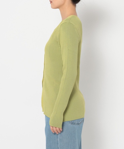 mysty woman(ミスティウーマン)の「Vネックカーディガン×ニットビスチェSET 324730(カーディガン/ボレロ・レディース・ブラック/ライトグリーン/オフホワイト・FREE)」の20枚目の写真