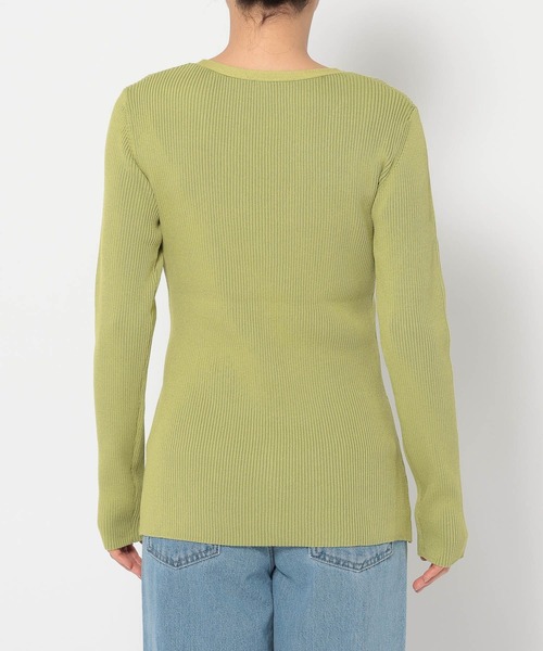 mysty woman(ミスティウーマン)の「Vネックカーディガン×ニットビスチェSET 324730(カーディガン/ボレロ・レディース・ブラック/ライトグリーン/オフホワイト・FREE)」の21枚目の写真