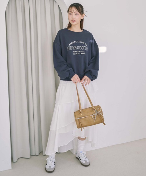 archives（アルシーヴ）の「ロゴミドルスウェット（スウェット・レディース・ネイビー/グレー/アイボリー・MEDIUM）」の10枚目の写真