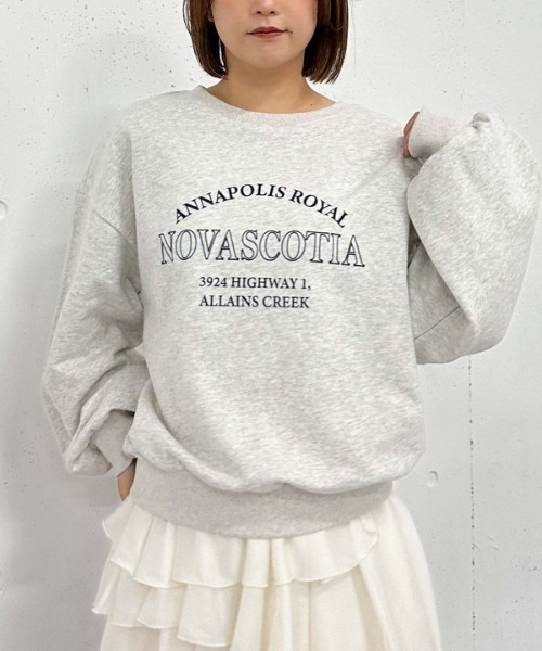 archives（アルシーヴ）の「ロゴミドルスウェット（スウェット・レディース・ネイビー/グレー/アイボリー・MEDIUM）」の14枚目の写真