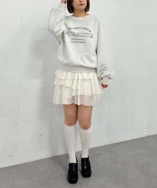 archives（アルシーヴ）の「ロゴミドルスウェット（スウェット・レディース・ネイビー/グレー/アイボリー・MEDIUM）」の17枚目の写真