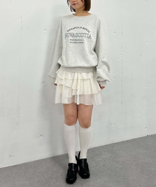 archives（アルシーヴ）の「ロゴミドルスウェット（スウェット・レディース・ネイビー/グレー/アイボリー・MEDIUM）」の18枚目の写真