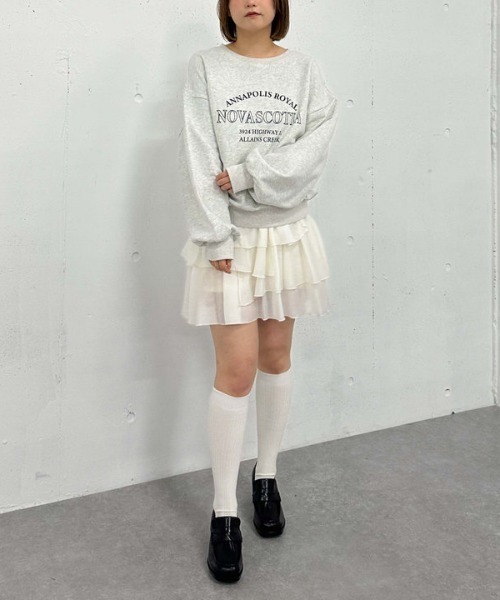 archives（アルシーヴ）の「ロゴミドルスウェット（スウェット・レディース・ネイビー/グレー/アイボリー・MEDIUM）」の19枚目の写真