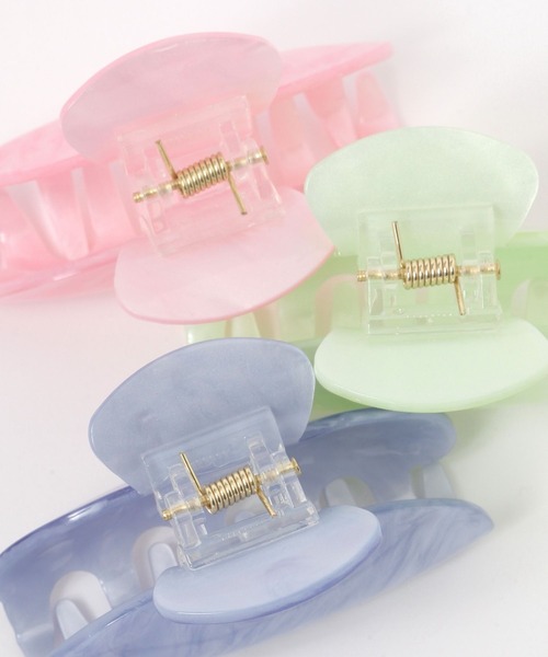 LAKOLE（ラコレ）の「カラーマーブルバンスクリップ / 291482（バレッタ/ヘアクリップ・レディース・ピンク/グリーン/ベージュ/ブルー・FREE）」の9枚目の写真