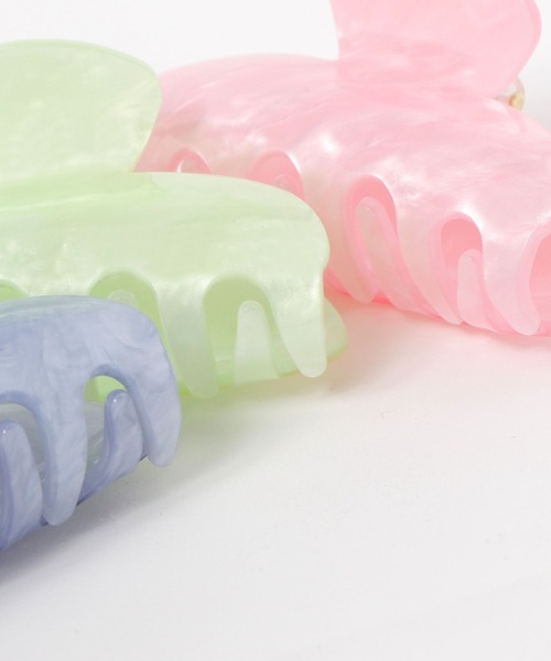 LAKOLE（ラコレ）の「カラーマーブルバンスクリップ / 291482（バレッタ/ヘアクリップ・レディース・ピンク/グリーン/ベージュ/ブルー・FREE）」の10枚目の写真