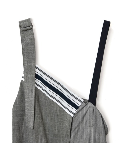 AULA AILA（アウラアイラ）の「アシンメトリーサロペット（サロペット/オーバーオール・レディース・ブラック/グレー/グレイッシュベージュ・1/0）」の13枚目の写真