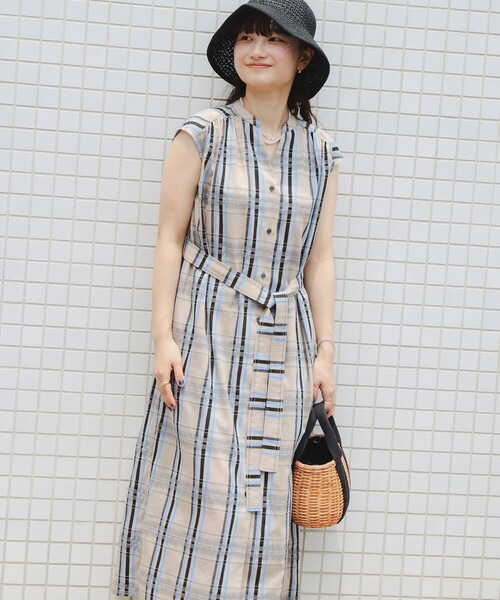 MSGM チェック ワンピース FLC / MINA*タータンチェックワンピース S グリーン H-25-03-18