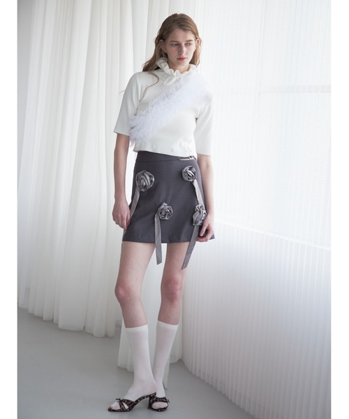 etre loin(エトルワン)の「Rose mini skirt(スカート・レディース・ブルー/グレー/ブラック・M)」の13枚目の写真