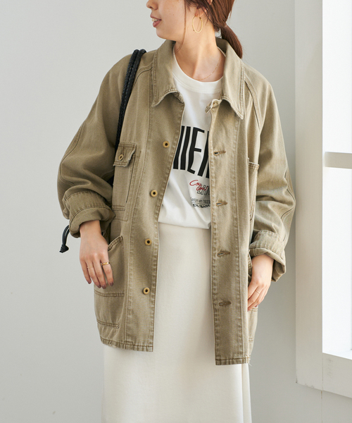 Spick and span 5 1/2DUCKカバーオール　27 ベージュ 5 1/2 DUCK COVERALLS（ブルゾン）｜Spick & Span（スピック