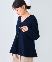 CROSS FUNCTION | 《洗える》サマ美え マシュマロミラノAラインペプラムカーディガン【CF/クロスファンクション】(カーディガン/ボレロ)