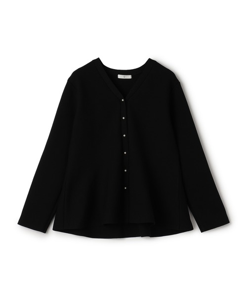 CROSS FUNCTION（クロスファンクション）の「《洗える》サマ美え マシュマロミラノAラインペプラムカーディガン【CF/クロスファンクション】（カーディガン/ボレロ・レディース・ライトベージュ/ブラック/レッド/ネイビー/ライトブルー・L/M/LL）」の20枚目の写真