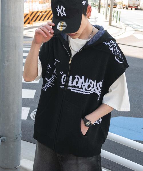 セール】WEGO/ジャガードノースリジップパーカー（ベスト）｜WEGO