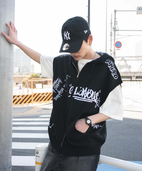 WEGO（ウィゴー）の「WEGO/ジャガードノースリジップパーカー（ベスト・メンズ・グレー/ブラック・MEDIUM/LARGE）」の17枚目の写真