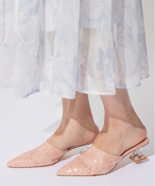 rienda(リエンダ)の「スパンコールミュール(パンプス・レディース・ブラック/ピンク・SMALL/MEDIUM/LARGE)」の1枚目の写真