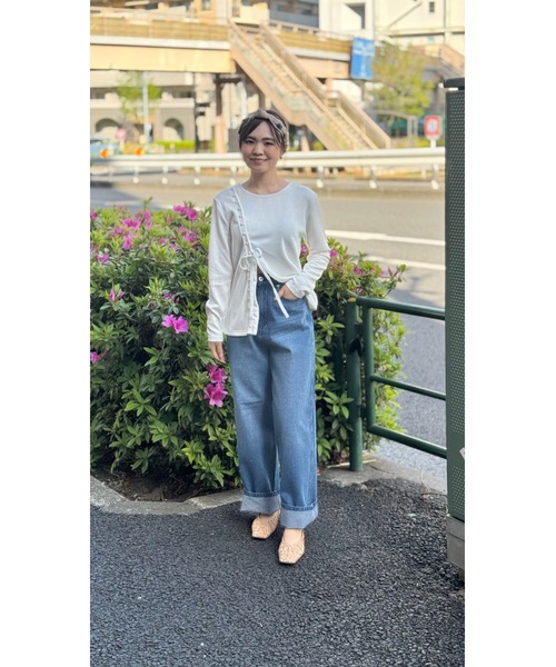 DIP IN CHOCOLATE(ディップインチョコレート)の「アシメデザインカットソー【DIP IN CHOCOLATE】(Tシャツ/カットソー・レディース・ブラック/グレー/オフホワイト・F)」の7枚目の写真