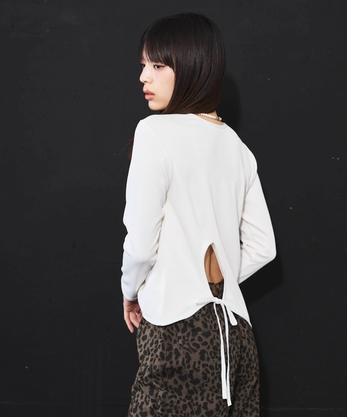 DIP IN CHOCOLATE(ディップインチョコレート)の「アシメデザインカットソー【DIP IN CHOCOLATE】(Tシャツ/カットソー・レディース・ブラック/グレー/オフホワイト・F)」の18枚目の写真