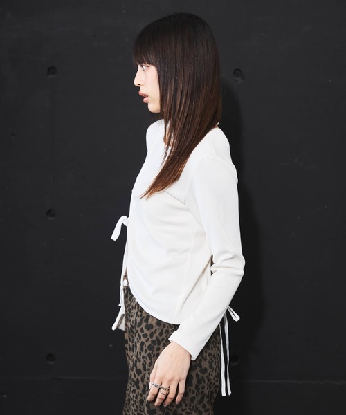 DIP IN CHOCOLATE(ディップインチョコレート)の「アシメデザインカットソー【DIP IN CHOCOLATE】(Tシャツ/カットソー・レディース・ブラック/グレー/オフホワイト・F)」の20枚目の写真