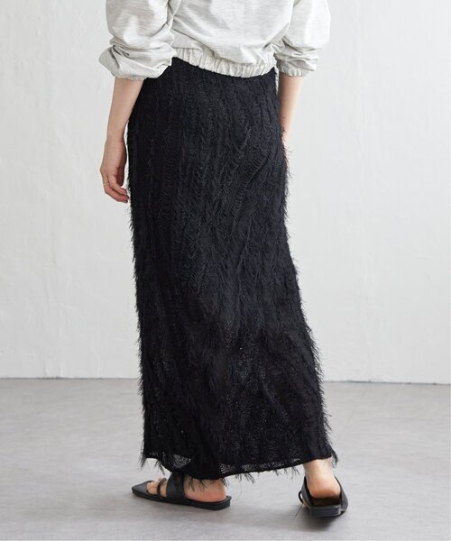 VENCEEXCHANGE（ヴァンスエクスチェンジ）の「麻タッチフリンジニットストレートスカート（スカート・レディース・その他1/ブラック/アイボリー・FREE）」の22枚目の写真