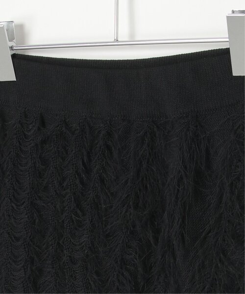 VENCEEXCHANGE（ヴァンスエクスチェンジ）の「麻タッチフリンジニットストレートスカート（スカート・レディース・その他1/ブラック/アイボリー・FREE）」の7枚目の写真