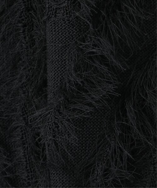 VENCEEXCHANGE（ヴァンスエクスチェンジ）の「麻タッチフリンジニットストレートスカート（スカート・レディース・その他1/ブラック/アイボリー・FREE）」の10枚目の写真