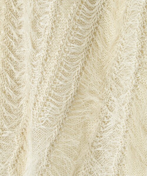 VENCEEXCHANGE（ヴァンスエクスチェンジ）の「麻タッチフリンジニットストレートスカート（スカート・レディース・その他1/ブラック/アイボリー・FREE）」の12枚目の写真